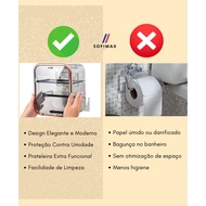 1pc      1pc Pemegang Tisu Dinding Dipasang Rak Bilik Air Penyimpanan Telefon Pengatur Kertas Tandas