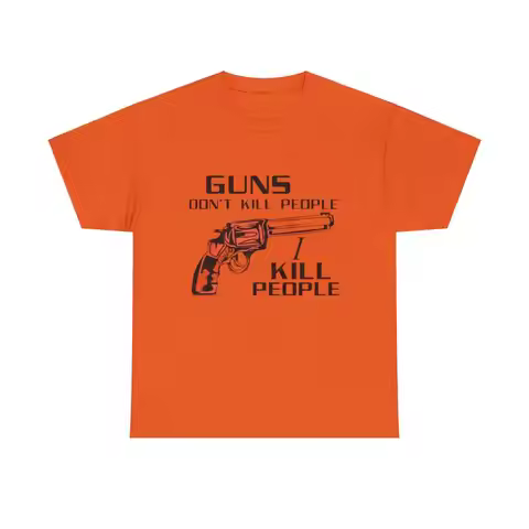 Happy Gilmore Tshirt Guns Dont Kill people Funny comedy Unisex Heavy Cotton Tee