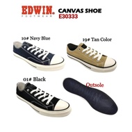 Edwin Men Low Cut Canvas Shoe E30333 Black/Navy Blue/Tan color/Kasut Canvas Edwin