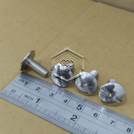 NICKEL BODY BOLT 6X16 MOTORCYCLE BODY BOLT WHITE SILVER CROME COVER M6X16 6 X 16 FOR 10 LENGTH 1.6M