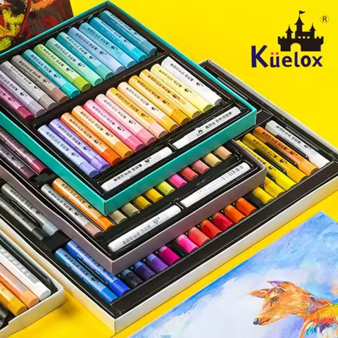 Kuelox Professional Super Soft Oil Pastel Crayon 24/36/48 Colors Artist White Soft Pastels For Paint