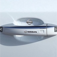 NISSAN Logo Car Door Handle Protective Transparent Car Bowl Sticker Waterproof 8pcs