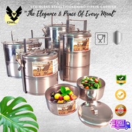 [CAP OWL]Stainless Steel Thickening Tiffin Carrier/TIFFIN MANGKUK TINKAT/LUNCH BOX/FOOD CARRIER/OUT 