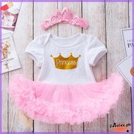 Baby girl dress newborn set cotton pink tutu dress set 2pcs for infant baby 1st birthday christening 2 years old girl ju