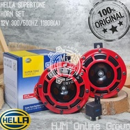 HELLA SUPERTONE HORN - HELLA 12V RED SUPER TONE HORN SET