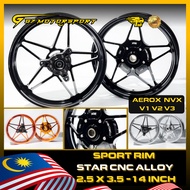 Star Rim NVX Sport Rim NVX V1 V2 V3 Aerox 155 CNC Alloy Rim NVX Sport Rim 2.5 / 3.5 X 14 Sport Rim X
