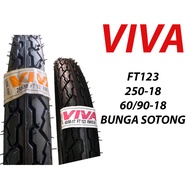 Tayar Viva Tube-Type Tyre Ft123 Bunga Sotong 2.50-18 60/90-18