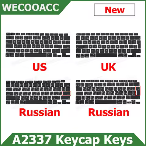 New US UK RU Russian Keyboard Key Keycaps For Apple Macbook Air 13" M1 A2337 Keycap Key Cap 2020 EMC