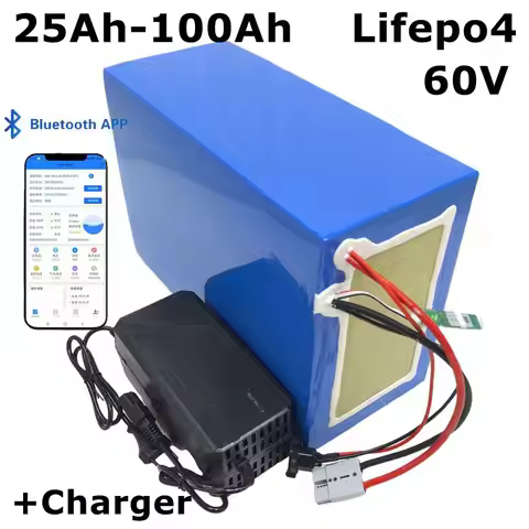 100Ah 60V 60Ah 80Ah 30Ah 60V 40Ah 150Ah 120Ah lifepo4 Lithium battery with Bluetooth APP BMS for Sco