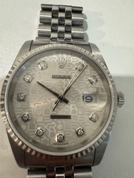 賣二手Rolex DateJust勞力士日裝16234G銀電腦/鑽石男錶