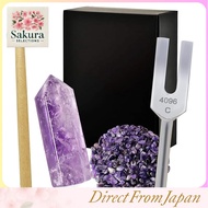 Crystal Tuner 4096Hz Sound Fork Natural Quartz Cleansing Set of 5 for Relaxation with Japanese Instr