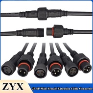 2Sets 2P 3P 4P 5P 6P 0.3/0.5/0.75/1.0/1.5/2.5square Waterproof Male Female Cable Plug Butt Extension