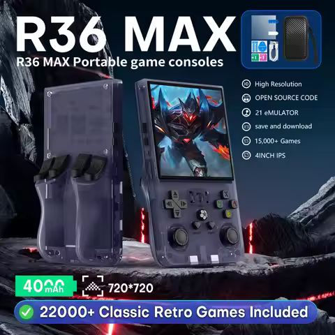 AISLPC R36s MAX Retro Handheld Game Console 64/128G Built-in 18000+ Games 4.0-inch IPS Screen Portab
