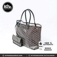 Tas GOYARD ST LOUIS BLACK TOTE BAG 100% ORIGINAL