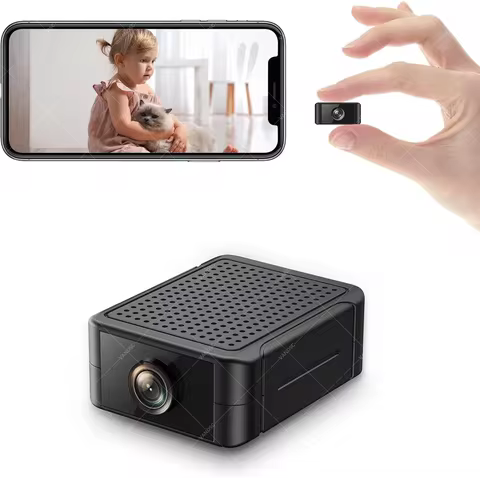 2.4G&5G Indoor Security Mini Camera HD 4H Battery Life Motion Detection SD Cloud Storage Night Visio