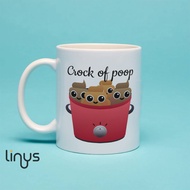 Crock of poop glass Mug