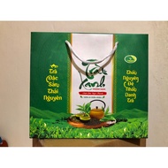 Paper bag containing tea to give away