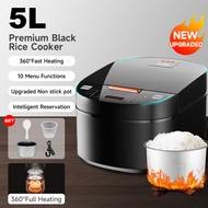 Multifunctional 5L Non-Stick Electric Rice Cooker with 24-Hour Reservation and 5-Layer Energy Effici