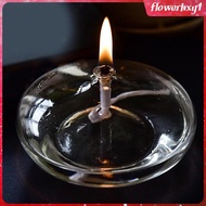 [Flowerhxy1] Refillable Glass Oil Lamp Smokeless Liquid Oil Lamp for Desk Indoor Home Decor