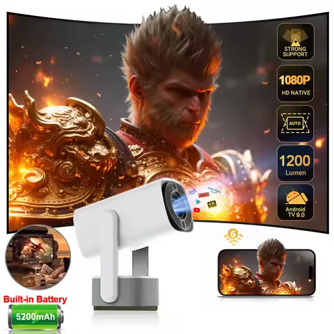 KaiAqua K2 Mini Projector 4K Full HD 350 ANSI Projector for Movies Data Show Android Home Cinema WiF