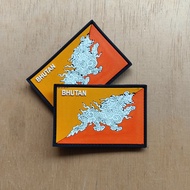 Rubber patch logo flag bhutan patch emblem rubber accessories