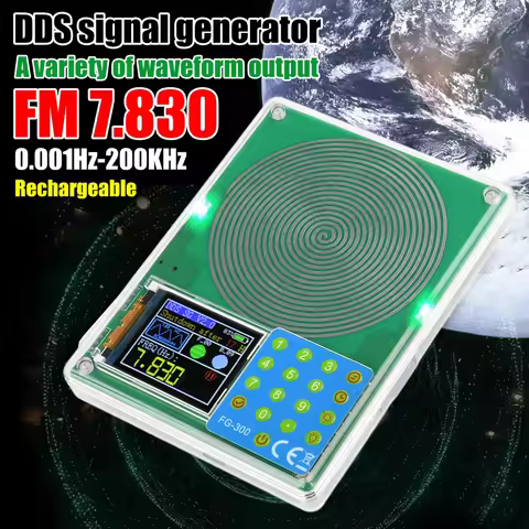 FG300 0.001Hz-200KHz 1.8 inch Schumann wave generator with multiple waveform outputs USB Type C 5V