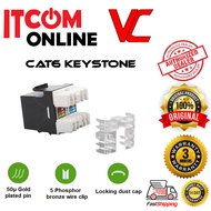 VC JACK RJ45 CAT6 EZI-JACK HORIZONTAL KEYSTONE (OT208)