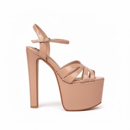 TC SIGNATURE PAIR OF PLATFORM HIGH HEELS - 6.5 INCHES NUDE COLOR PAGEANT HIGH HEELS
