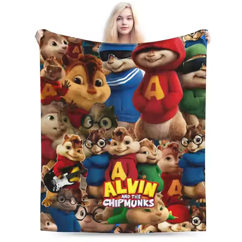 Funny Alvin and the Chipmunks Blanket Soft Coral Fleece Plush Relax Throw Blanket Machine Washable