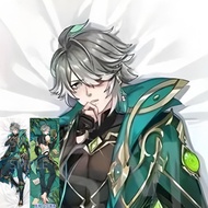 Genshin Impact Alhaitham Dakimakura Waifu Hing Anime Cosplay Pillowcase 2 Side Print Throw Pillow Co