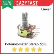 Potensiometer 6P 6 P Pin Kaki Stereo B Linear 50K 100K 250K 500K 1M Potensio Potentio Meter Potentio
