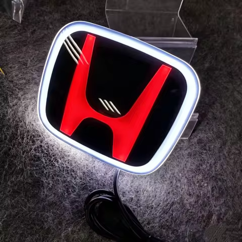 For Honda Accord Civic Odyssey CRV Inspire Amaze Vezel Car Logo Rear Front Badge Light Up Emblem LED