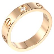 Cartier Love Small Model Ring, size 7, 18K pink gold with diamonds, approximately 4.16g, Women's [Pr