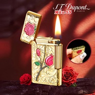 HỘP QUẸT BẬT LỬA DUPONT HOA HỒNG DẬP NỔI M-55 (S.T. DUPONT) - (XÀI XĂNG) - NHATANHH STORE