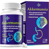 300 Billion AFU Akkermansia Muiniphila Probioti for More GLP-1, 60 ount | Live Akkermansia Probiotis