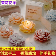 Jasmine Flower Fragrance Hand Gift Aromatherapy Candle Gift Box Goddess Festival Gift Creative Gift Candle Decoration