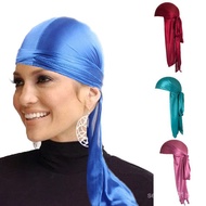 Imitation Silk Stretch Knitted Fabric Long-Tailed Braids Headscarf Cap Pirate Cap Knotted Head Cap d