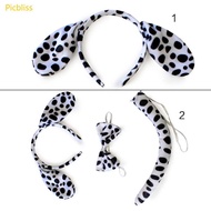 Picbliss Cute Animals Cosplay Costume Sets Kids Adult Large Dalmatian Spotty Dog Ears Hea