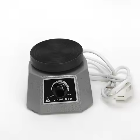 Dental Lab Dental Plaster Vibrator 4'' Round Small Gypsum Variable Intensity Shaker Oscillator Denti
