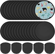 BENECREAT 30 Pcs 9.8inch Black Foldable Flying Disc Fan with Bag, Nylon Sublimation Fans, Black Edge