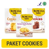 Tropicana Slim Healthy Cookie Package - Nutty Chocolate, Hokkaido Cheese, Korean Gailic Butter - Low
