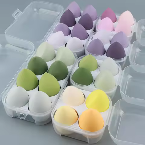 4/8pcs Makeup Sponge Blender Beauty Egg Cosmetic Puff Soft Foundation Sponges Powder Puff Women Make