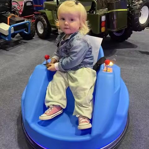 360° Rotating HDPE with Music, LED Lights & Remote Control All-Terrain UFO Electric Kids Bumper Car
