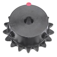 BLUECALDON Roller Sprockets, Black Oxide 25 Chain 17 Tooth Gear, Durable Single Strand 1/4" Pitch C4