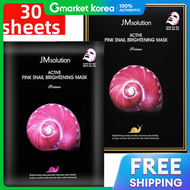 JM Solution | Active Pink Snail Brightening Mask Prime 30 Sheets (10 Sheets + 10 Sheets + 10 Sheets)