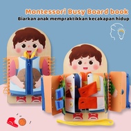 【5 Pages 】Busy Book Baby toys Montessori toys Busy Board Baby educational toys children life skills 