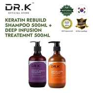 DR.K KERATIN REBUILD SHAMPOO 500ML + DR.K DEEP INFUSION TREATMENT 500ML