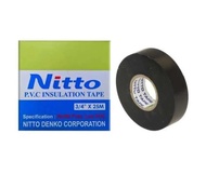Lakban Listrik NITTO PVC 3/4 inch x 25m - Hitam / Solasi Kabel Listrik Nitto 3/4" x 25 m | Isolasi L