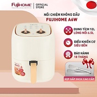 Nồi chiên không dầu 6.5L nhập khẩu Nhật Bản Fujihome A6W tự ngắt an toàn chống dính cao cấp - hàng c