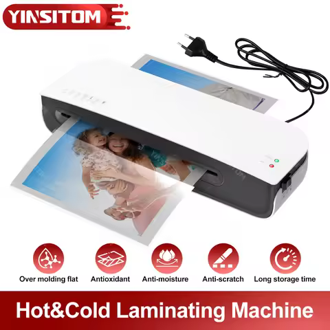YINSITOM A4 Laminator A3 A4 A5 A6 Laminating Machine in Hot and Cold Mode with Paper Dryer, Corner f